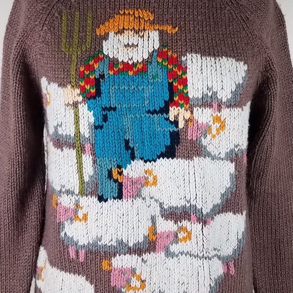 Vintage Italian Mob Farmer with Sheep Sweater - Picture 2 of 7